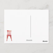 Roter Sitzplatz Postkarte (Rückseite)