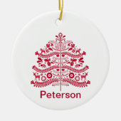 Roter Skandinavier Folk Keramik Ornament (Vorne)