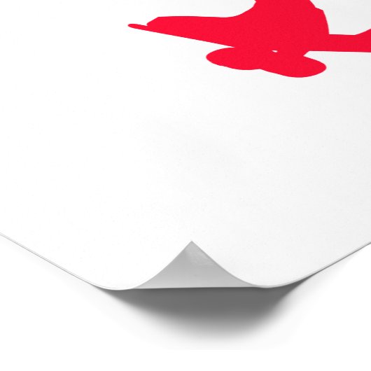 Roter Skater Poster (Ecke)