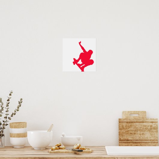 Roter Skater Poster (Küche)