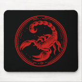 Roter Skorpion Astrologie Zodiac Sign Skorpio Mousepad (Vorne)
