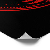 Roter Skorpion Astrologie Zodiac Sign Skorpio Poster (Ecke)