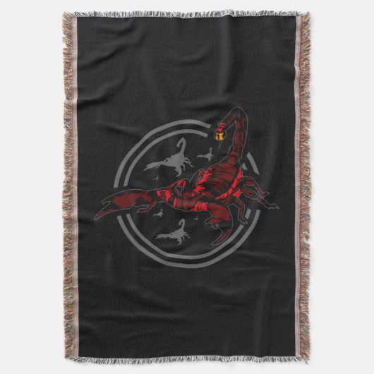 Roter Skorpion Decke (Vorderseite Vertikal)