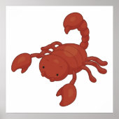 Roter Skorpion Illustration Poster (Vorne)