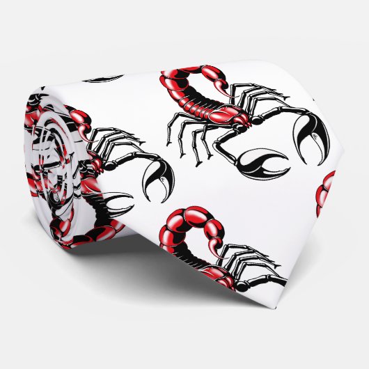 Roter Skorpion Krawatte (Gerollt)