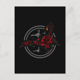 Roter Skorpion Postkarte