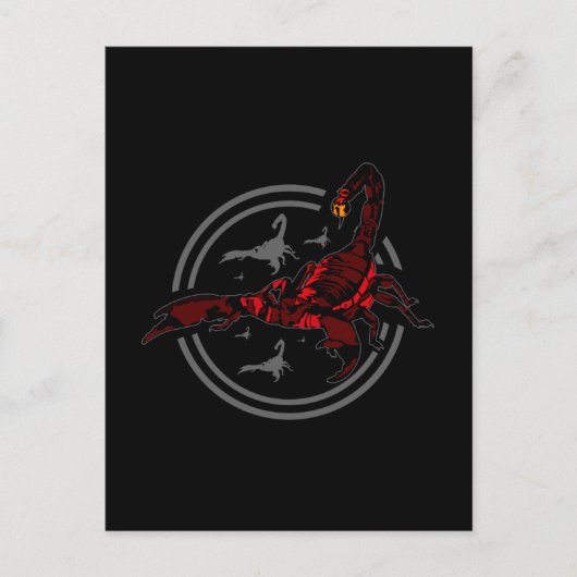 Roter Skorpion Postkarte (Vorderseite)