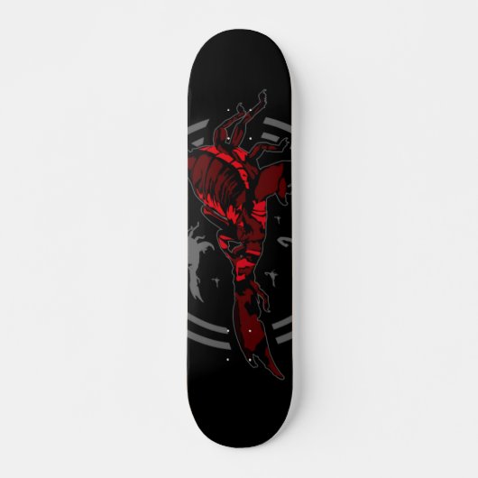 Roter Skorpion Skateboard (Vorne)