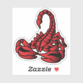 Roter Skorpion, Stil der Stammeskunst Aufkleber (Blatt)