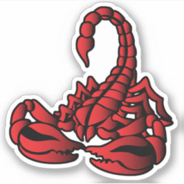 Roter Skorpion, Stil der Stammeskunst Aufkleber