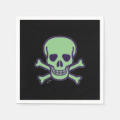Roter Skull Black Cocktail Papier Servietten (Vorderseite)