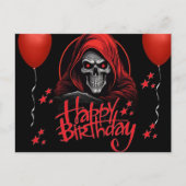 Roter Skull Postkarte (Vorderseite)