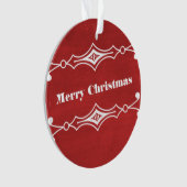 Roter Slanted Chalkboard Holiday Acrylic Ornament (Vorderseite)