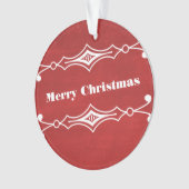 Roter Slanted Chalkboard Holiday Acrylic Ornament (Vorderseite)