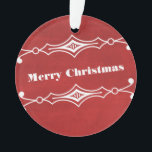 Roter Slanted Chalkboard Holiday Acrylic Ornament<br><div class="desc">Elegantes und stilvolles Slanted Chalkboard Holiday Acrylic Ornament in dunkelrot mit einem kunstvollen Deko-Rahmen und einem angesagten Chalkboard-Look. Dieses schicke Dekor ist perfekt, um Ihren Flair in den Urlaub zu versetzen! Einfach anpassen, einfach Ihren personalisierten Text in die vorhandenen Textfelder einfügen. Klicken Sie auf "Anpassen", um weitere Personalisierungsoptionen zu erhalten....</div>