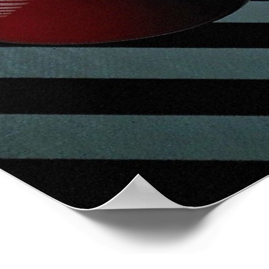 Roter Snookerball Poster (Ecke)