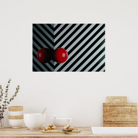 Roter Snookerball Poster (Küche)