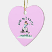 Roter Snowboarder Keramikornament (Links)