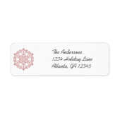 Roter Snowflake Swirl Labels (Vorne)
