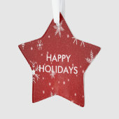 Roter Snowflakes Form Akryllische Ornamente (Vorderseite)