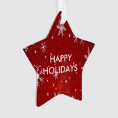 Roter Snowflakes Form Akryllische Ornamente (Vorderseite)