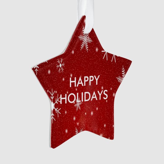 Roter Snowflakes Form Akryllische Ornamente (Vorderseite)