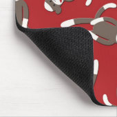 Roter Socken-Affe-Druck Mousepad (Ecke)