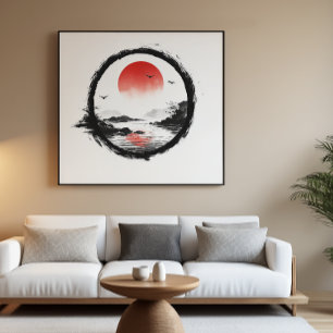 Roter Sonnenberg Kunst - Zen Balance Poster