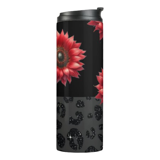 Roter Sonnenblume Thermosbecher (Nach links gedreht)