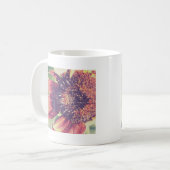 Roter Sonnenblumengrunge Kaffeetasse (Vorderseite Links)