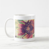 Roter Sonnenblumengrunge Kaffeetasse (Links)