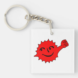 Roter Sonnensportmaskottchen Schlüsselanhänger