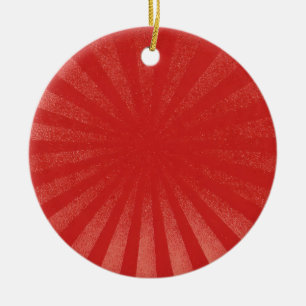 Roter Sonnenstrahl-Hintergrund – Vintage-Retro-Tex Keramik Ornament