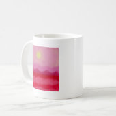 Roter Sonnenuntergang Kaffeetasse (Vorderseite Links)