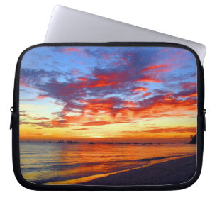 Roter Sonnenuntergang Laptopschutzhülle