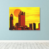 Roter Sonnenuntergang Leinwanddruck (Insitu (Holzboden))