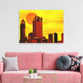 Roter Sonnenuntergang Leinwanddruck (Insitu (Wohnzimmer))