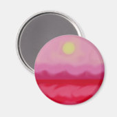 Roter Sonnenuntergang Magnet (Vorderseite/Rückseite)