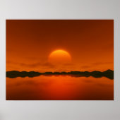 Roter Sonnenuntergang Poster (Vorne)