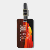 Roter Sonnenuntergang , Reisen, Mr. und Mrs. Bag Gepäckanhänger (Vorderseite vertikal)