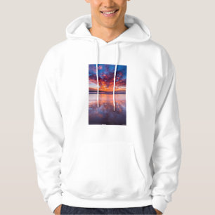 Roter Sonnenuntergang über dem Meer, Kalifornien Hoodie