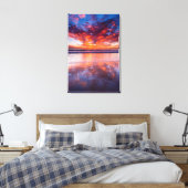 Roter Sonnenuntergang über dem Meer, Kalifornien Leinwanddruck (Insitu (Schlafzimmer))