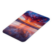 Roter Sonnenuntergang über dem Meer, Kalifornien Magnet (Linke Seite)