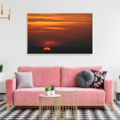 Roter Sonnenuntergang über dem Mittleren Westen Leinwanddruck (Insitu (Wohnzimmer))