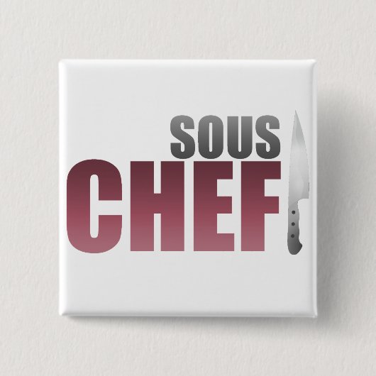 Roter Sous Koch Button (Vorderseite)