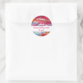 Roter Sparkle Abstrakte Kunst - kalt draußen Runder Aufkleber (Tasche)