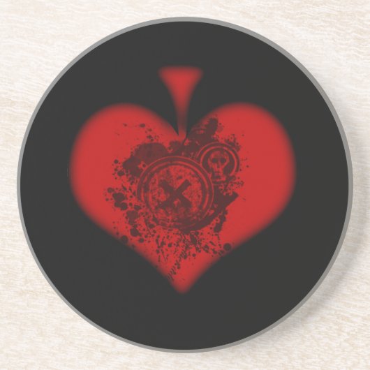 Roter Spaten-Untersetzer Sandstein Untersetzer (Vorne)