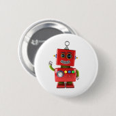 Roter Spielzeugroboter hallo Button (Vorne & Hinten)