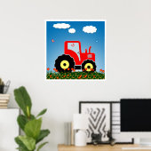 Roter Spielzeugtraktor Poster (Heimbüro)