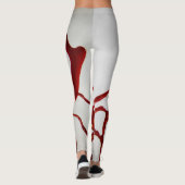 Roter Spilloseeffekt Leggings (Rückseite)